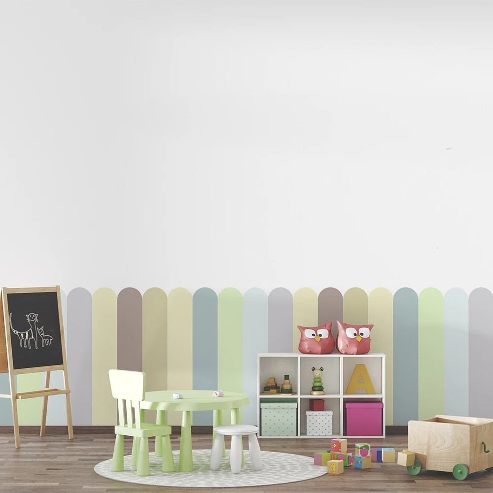 Adesivo de Parede Infantil Cerquinha Safari Aquarela Quarto Bebê
